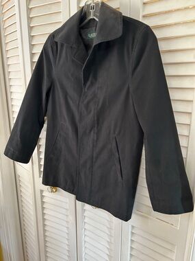 Boys Lauren Ralph Dressy Rain Coat Size 8 Black